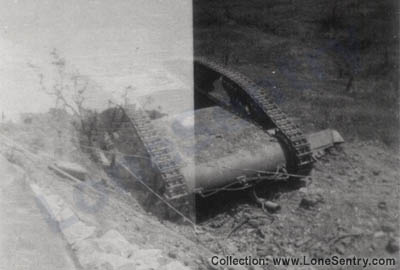 [Overturned Italian Tank]